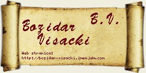 Božidar Višacki vizit kartica